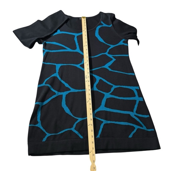 Alfani Knit Sweater Tunic Top Size Large Office Casual Bold Print Long Sleeve - Picture 12 of 13